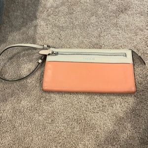 Coach leather clutch